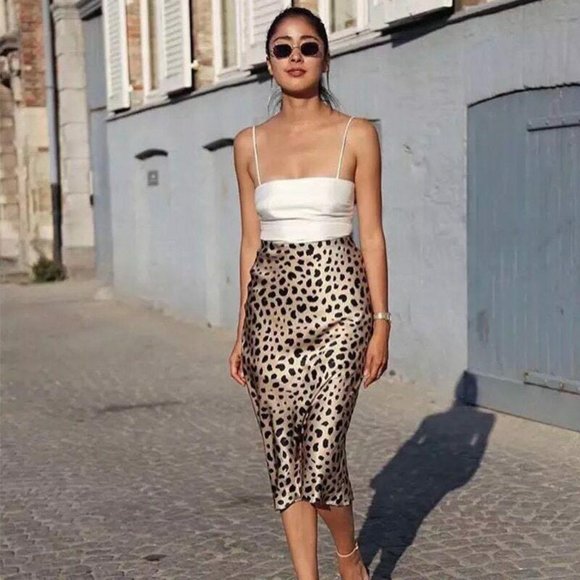 NEW From Future 100% Silk Gina Midi Skirt NWOT - Picture 10 of 17